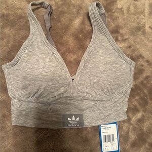 Adidas Women's Heather Gray plunge modal Bra